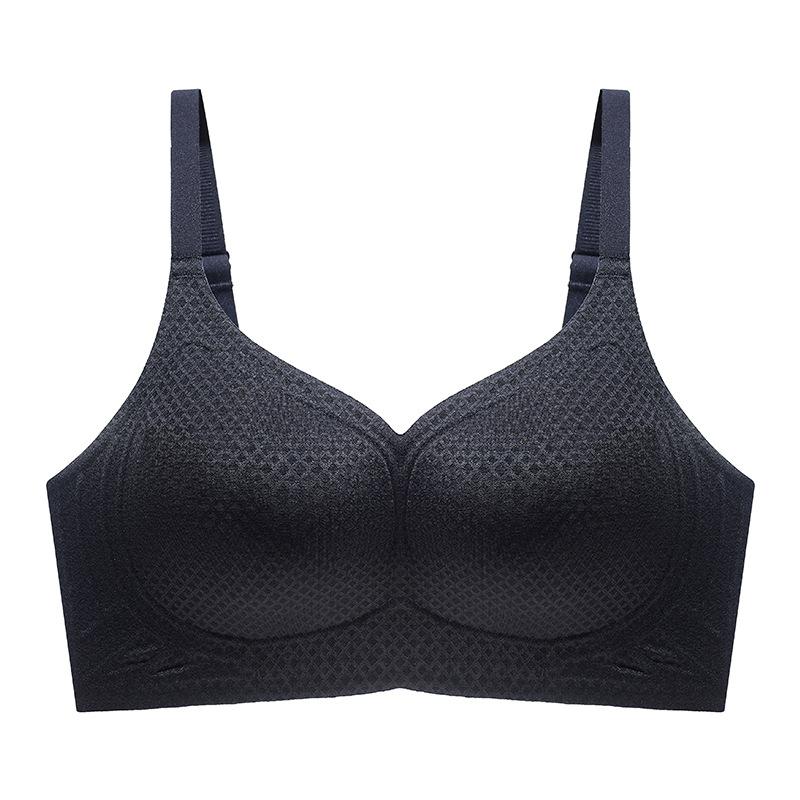 

New ultra-thin gathering small chest honeycomb soft support semi-fixed cup lift thin collection breast bra cover 2xl/abc cup (recommended 65-72.5kg )