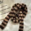 Fashion Thin Scarf Lightweight Striped Pattern Long Muffler Unisex Neckerchief Winter Accessory For Layered Outfits