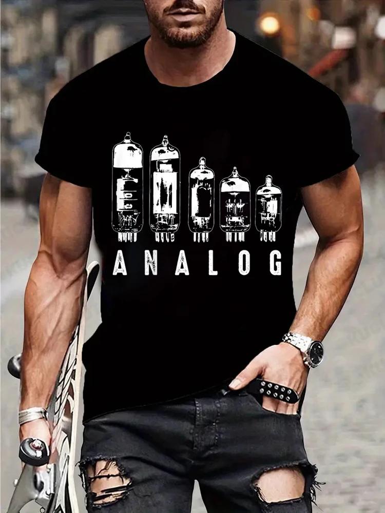 Novelty Analog Vacuum Tubes Funny Electron Valve Lover T Shirts Fashion Streetwear Short Sleeve Birthday Gifts Summer T-shirt