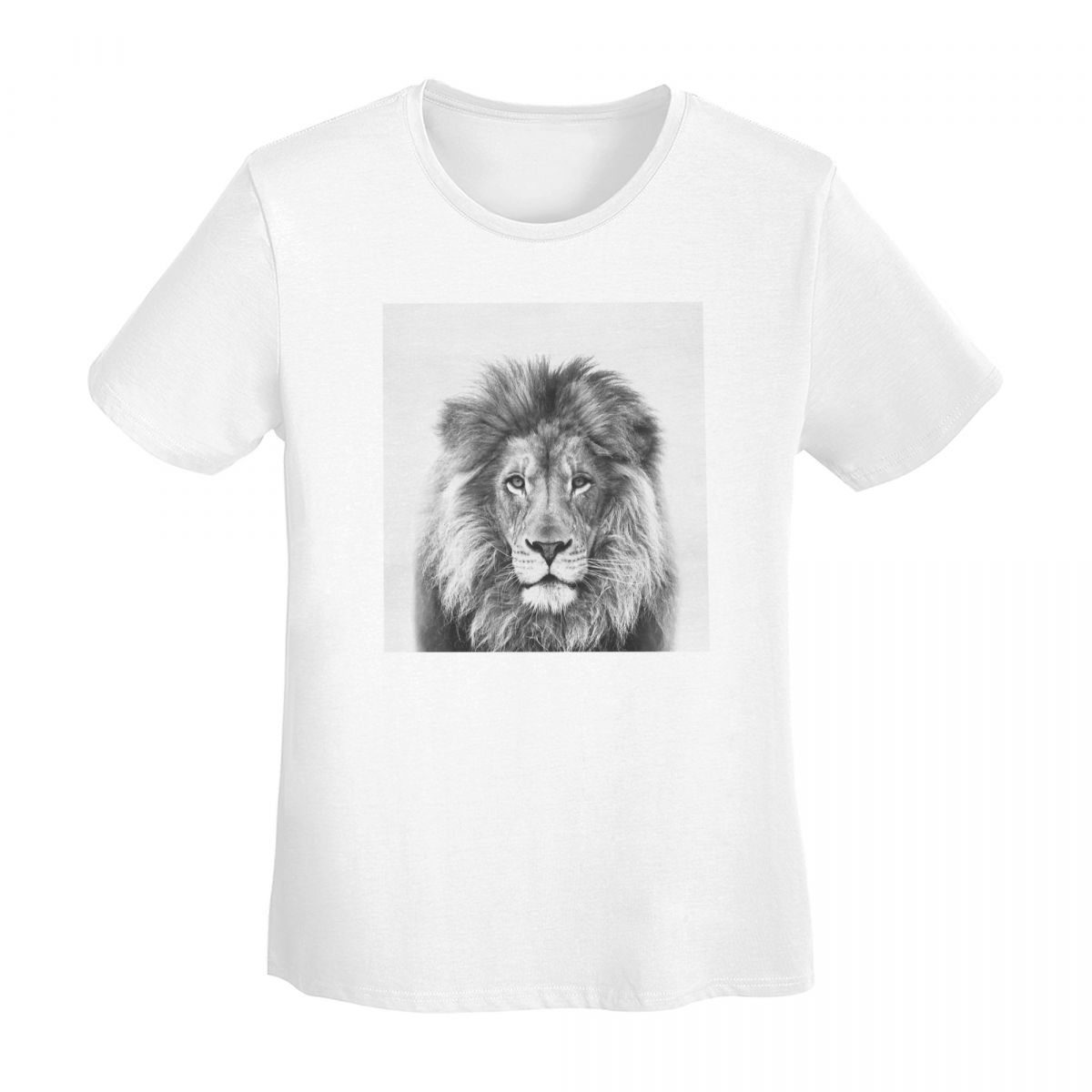 

Lion TShirt Women Short Sleeve T Shirts Round Neck Streetwear Cotton Summer Tees Streetwear S