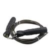 Heavy Duty Jump Rope Fitness Training With Sweat-Absorbent Handles PVC Black Transparent