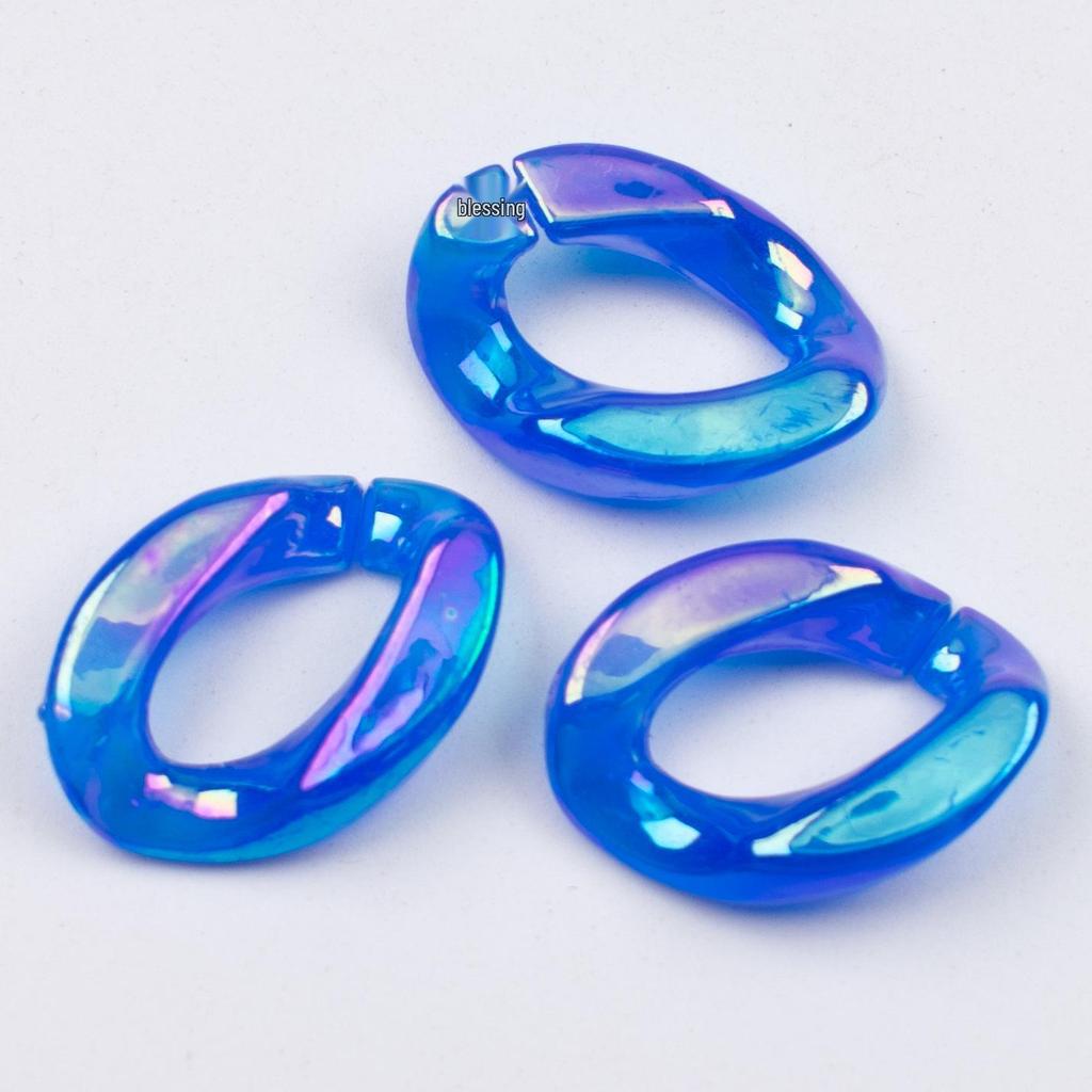 Acrylic Iridescent Chain & Jump Ring Set for DIY Jewelry and Phone Case Accessories