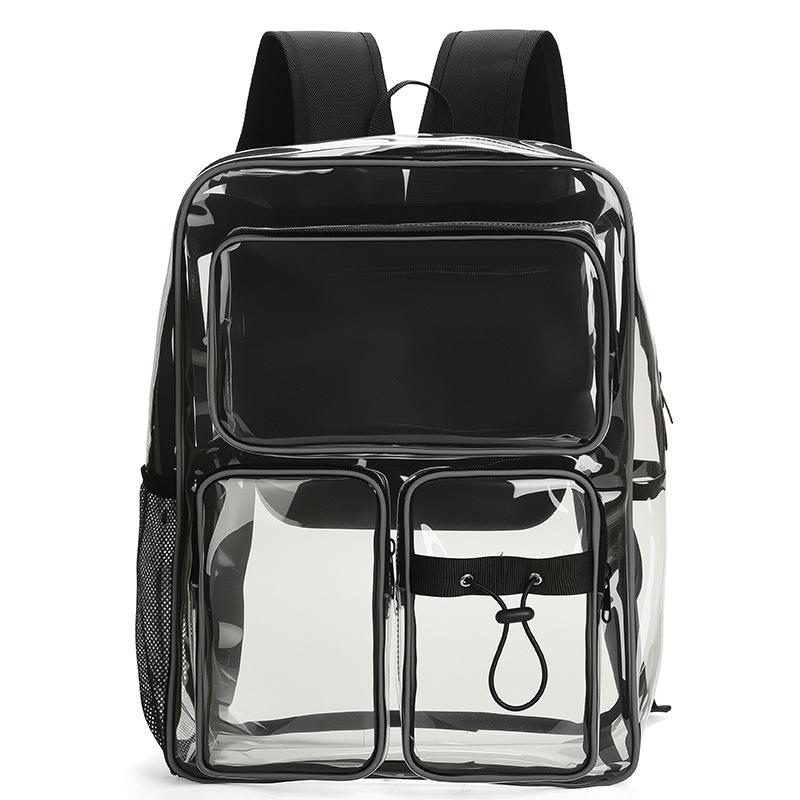 SchoolbagPVC backpack female class big schoolbag transparent design backpack wholesale pvc transparent travel backpack male