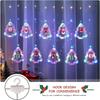 2026 Christmas Tree LED Curtain Lights for Window Decoration Party Background String Lights Holiday Home Decor Supplies