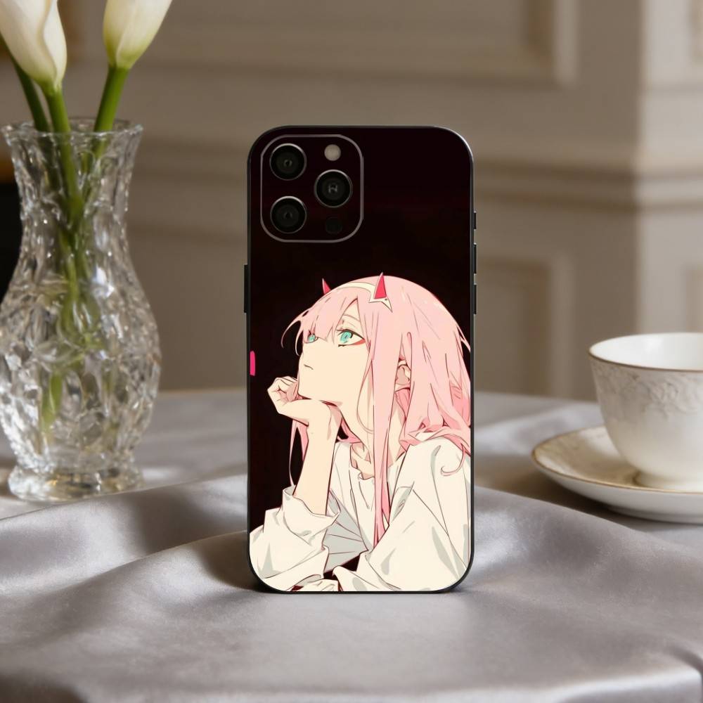 D-Darling In The F-Franxx Z-Zero Two Phone Case For iPhone 17pro,16,15,14,13,12,11 Plus,Pro Max,XS,Soft Silicone Black Cover