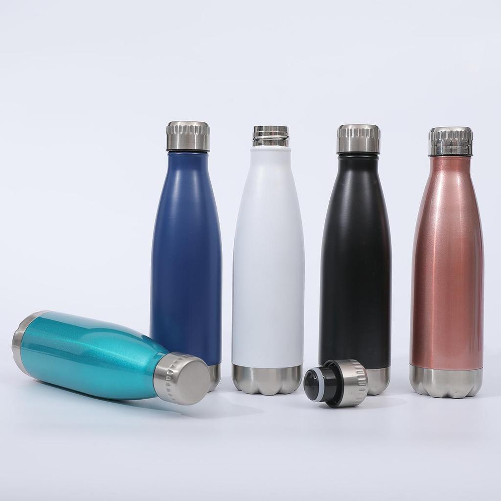Borraccia Sportiva in Acciaio Inossidabile a Forma di Bottiglia di Coca-Cola Portatile Tazza da Acqua per Ciclismo Tazza di Coca-Cola Semplice Bottiglia Fredda