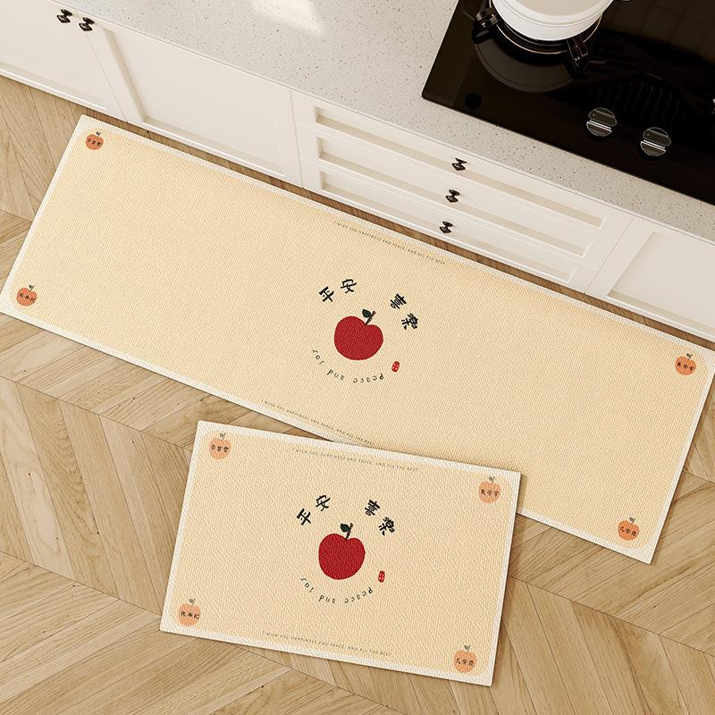 Kitchen Special Floor Mat, Diatom Mud, Water Absorption, Oil Absorption, Non-Slip, Long Strip Foot Pad, Household Entry Door, Dirt-Resistant Door Mat