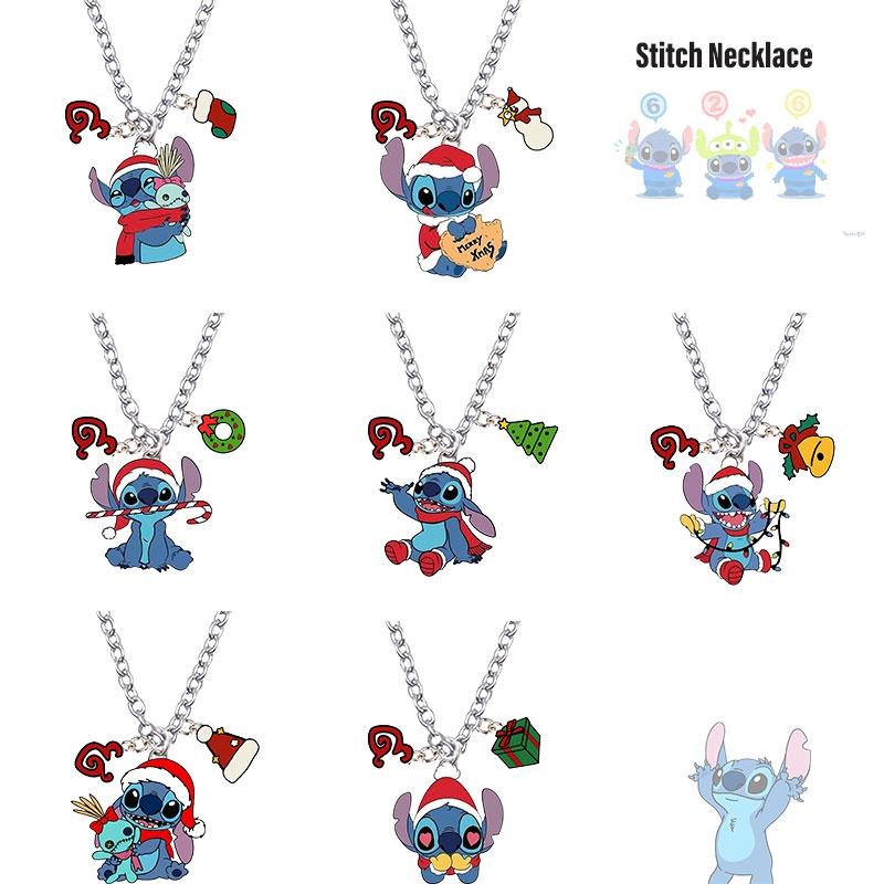 Cross-border New Christmas Pendant Cartoon Star Baby Stitch Necklace Anime Peripheral