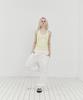 SETUP-EXE Folded Waist Stud Pants / White