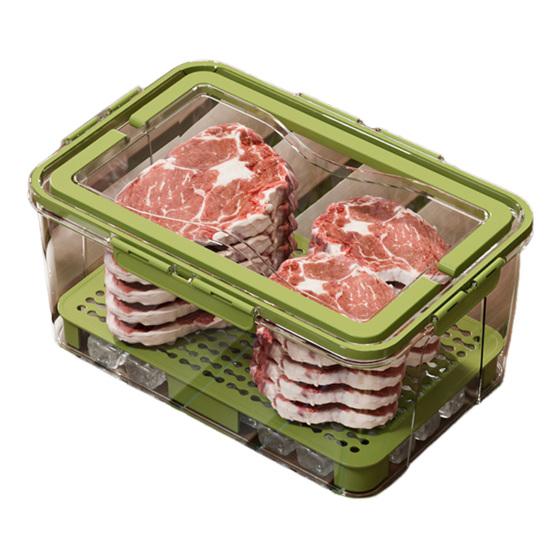 Food Storage Box Snack Box Container with Lid Large Capacity BPA Free Transparent Design Easy to Clean Divided Serving Tray