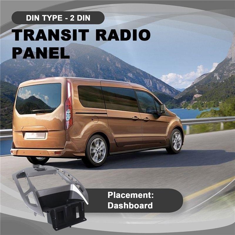 Portable 2 Din Car Fascia Radio Panel DVD Frame Install Kit For FORD Transit Connect, Tourneo Connect 2014 2015