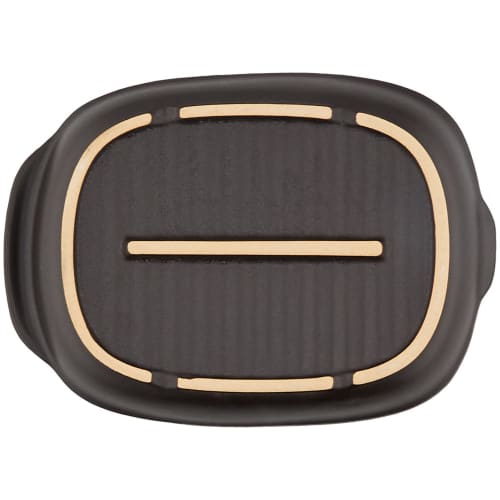 Ishigaki Grill Plate, Heat-Resistant Ceramic, 23.8cm Wide x 17cm Deep x 4cm High, Fish Grill, Microwave Safe, Grill Master Plus, Includes Recipes, Pro