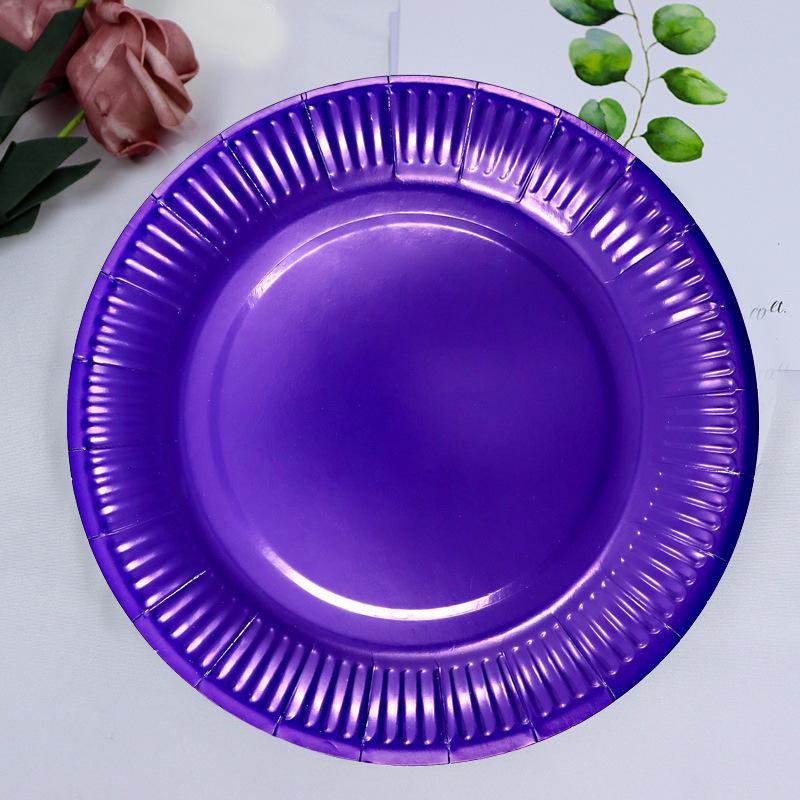 Solid Color Disposable Paper Plates for Party, Picnic, or Birthday
