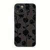 Black Rose for Apple 16/15promax Mobile Phone Case Iphone14/13/12/11 Soft Silicone 17