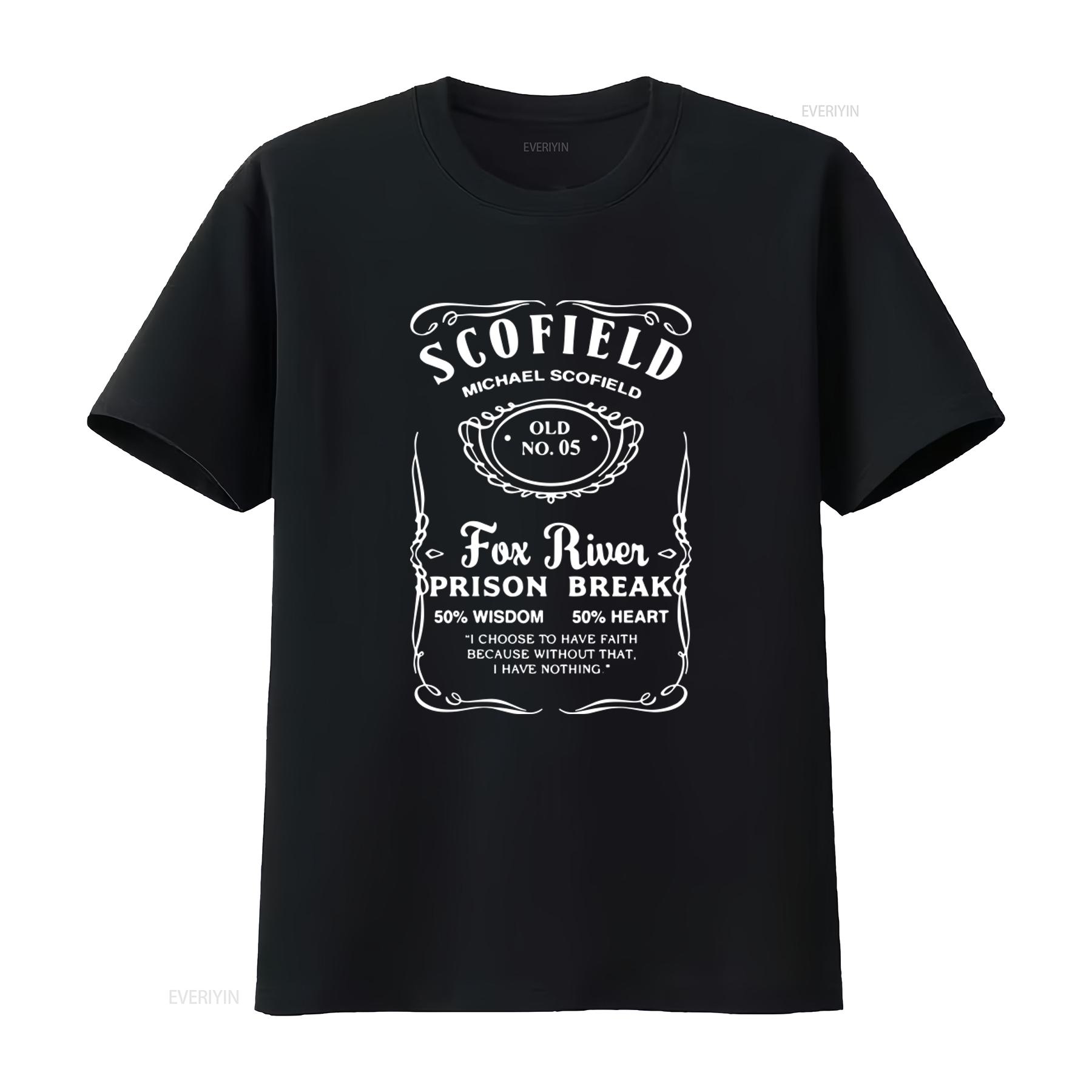 

Prison Break Fox River Michael Scofield T Shirt Size Small Old No 05 50 Wisdom Heart I Choose To Have Faith vintage Washed 4XL