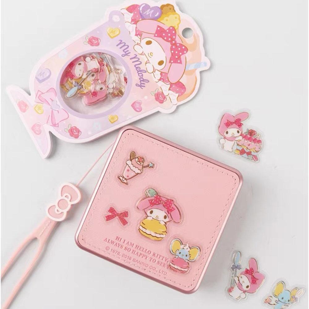 Genuine Sanrio Stickers Pack Hello Kitty Cinnamoroll Melody Decals for Laptop Phone Skateboard Cartoon Sticker for Girls