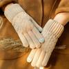 Windproof Cycling Driving Gloves Touch Screen All Finger Gloves Daily Short Mittens  Winter