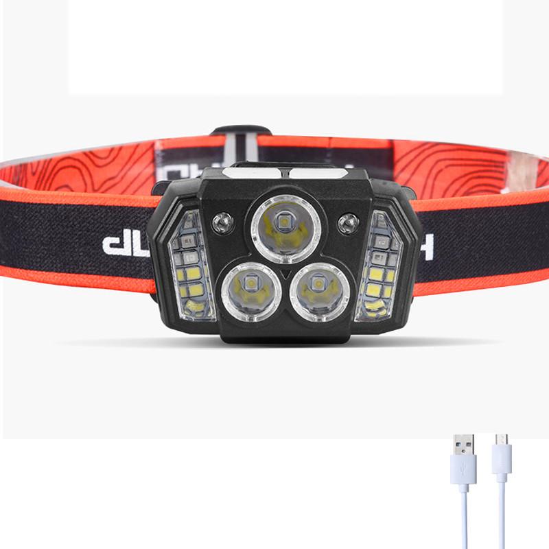 Rechargeable Induction Headlight Led Cyclinglight Flashlight Camping Head Light Strong Work Headlamp Portable Fishing Head Torch