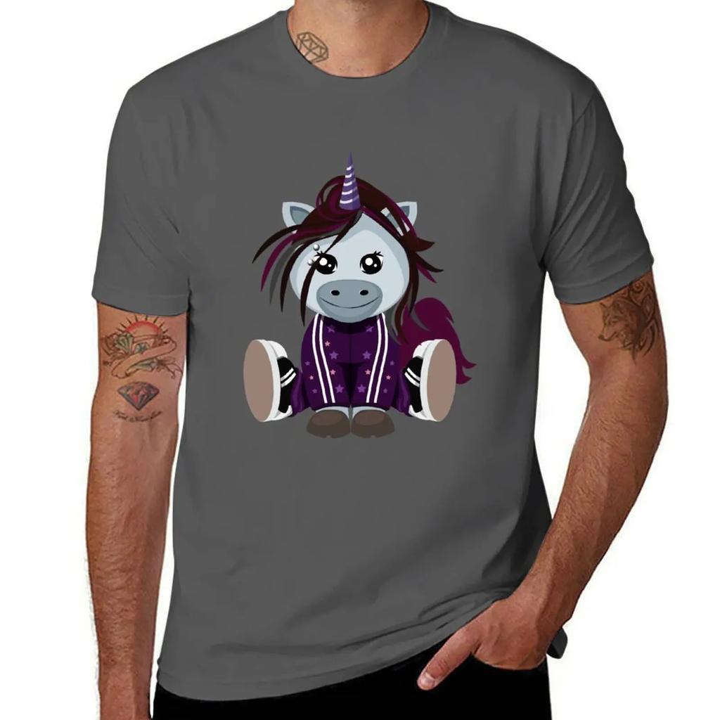 Cute 2000s Nu Metal Unicorn 1 TShirt summer tops oversized tshirts for men