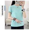 Women's Quick-Dry Ice Silk Short Sleeve T-Shirt: Breathable, Lightweight & Cool for Outdoor Casual Fitness