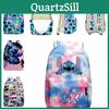 Cute Stitch Backpack For Kids With Zippered Compartments And Pockets