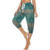 Damen Sommer Locker Retro Bedruckt Siebenhosen Jogginghose Yoga Home Jogginghose Mit Taschen