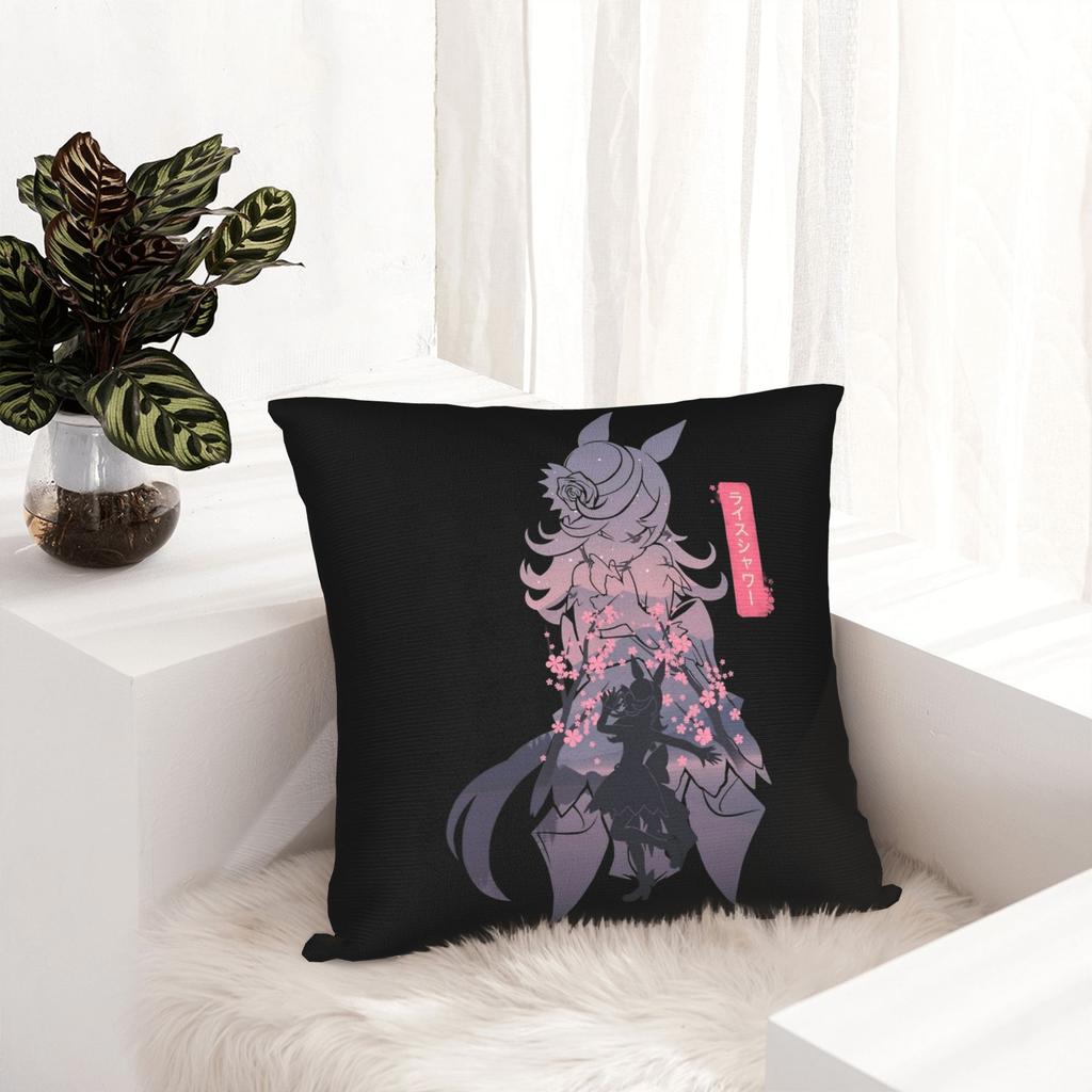 Rice Shower Uma Musume Anime Pillowcase Double-sided Printing Cushion Cover Decorative Pillow Case Cover Home Square
