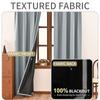 Solid Color Plain Hemp Black Background Full Blackout Curtains Hook Living Room Sunscreen Curtains