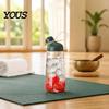 Wide Mouth Hydration Flask Tritan Plastic Water Bottle, with Leak Proof Lid, 600ml Capacity, Fast Portable Office Jug Drinking Spout Sports