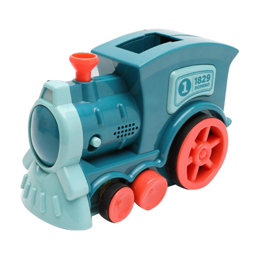 80pcs Domino Set Toys Fun Automatic Laying Domino Train Building Blocks (Blue)