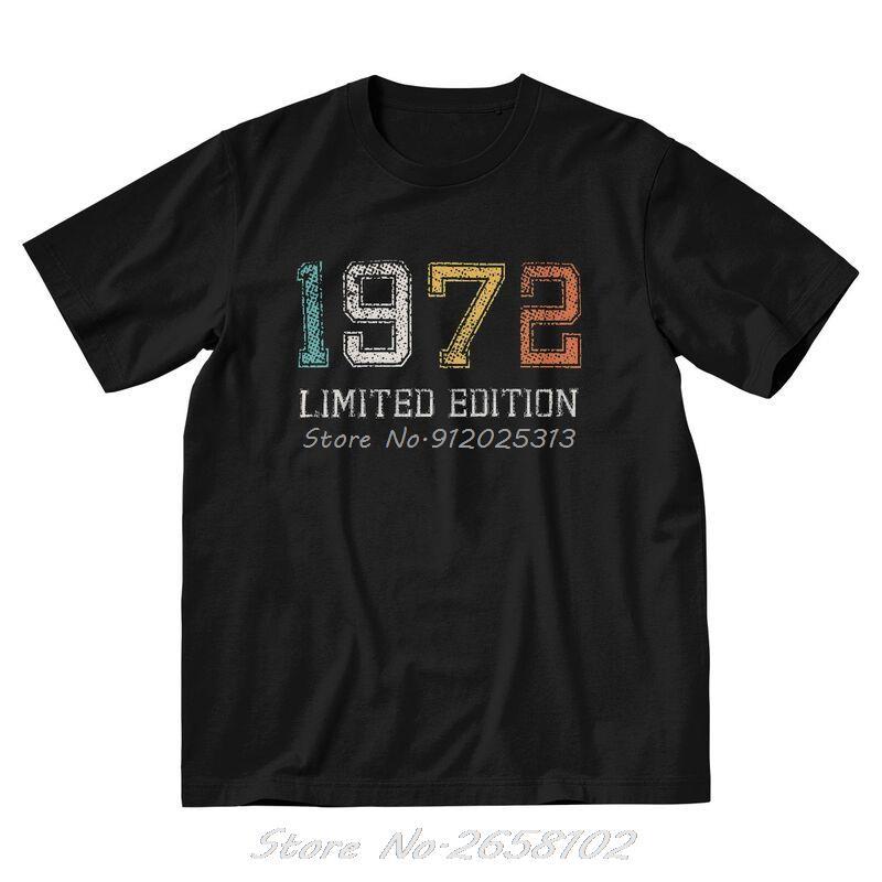 Born In 1972 TShirt Unisex Graphic T Shirts Short Sleeve 48th Birthday Gift Limited Edition Tshirts 100 Cotton Tee Tops Clothing