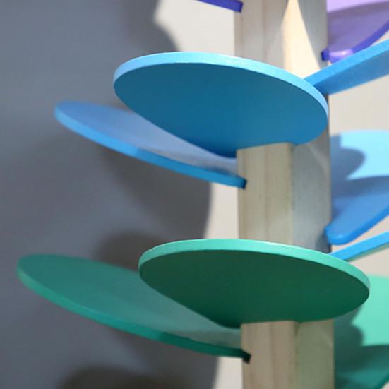 Marble Run Sound Tree Toy Children Wooden Fine Motor Skills Tree with 10 Balls Toddlers Boys Girls Educational Musical Tree Toy