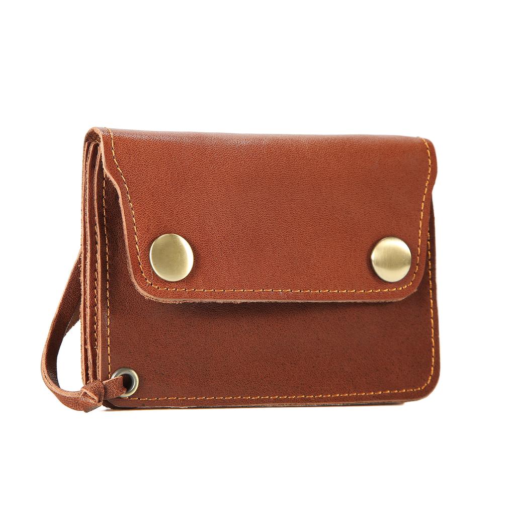 Vintage Genuine Leather Short Wallet New Style Top Layer Cowhide Storage Coin Purse Zipper Simple Magnetic Mini Card Holder