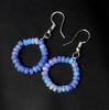 Blue Multi Fire Ethiopian Opal Beads Earrings, 14K Silver & Gold Earrings Gift For Her