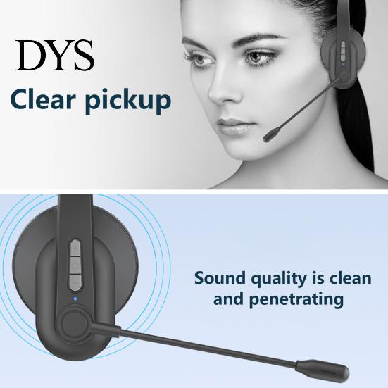 Wireless Earphone Headset Bluetooth-compatible 5.0 Noise Reduction Truck Driver Business Headphone Over Ear with Mic for