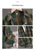 Women's Loose-Fit Cross-Grid Shirt Jacket - High-Low Hem, Long Sleeve, Covers Butt, Cotton Linen, Plus Size