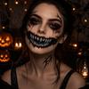 Scary Bloodiness Big Mouth Tattoo Sticker DIY Temporary Scar Stickers  Kids Gift