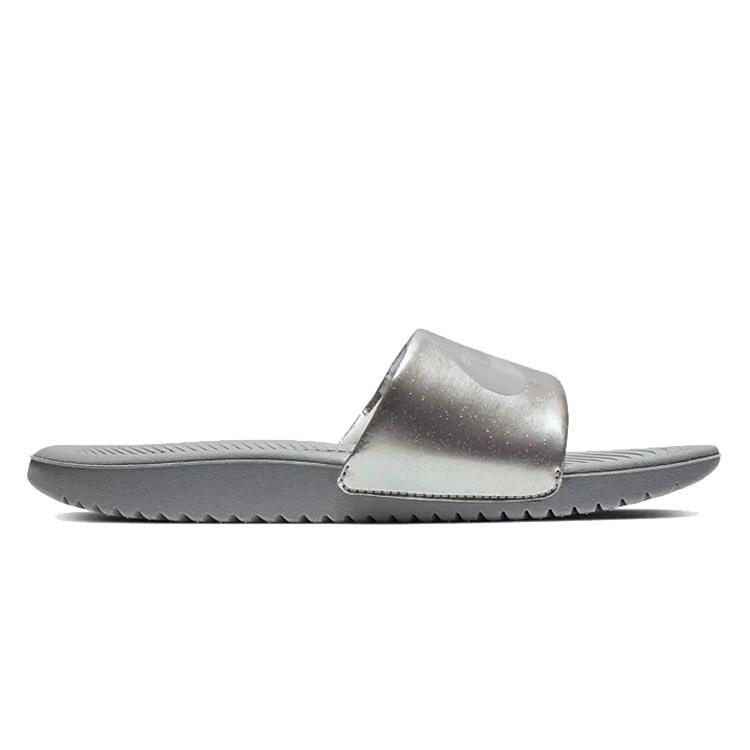 Nike Kawa EVA Slip Resistant And Breathable Kids' Slippers Silver Gray Kids' 819352-007