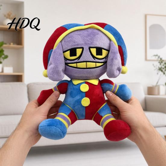 Plush Stuffed Animal Digital Circus Doll Cute Cartoon Character Toy Soft Pillow Collectible Plushie for Kids Christmas Thanksgiving Birthdays Gift
