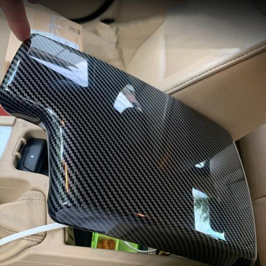 Luxury ABS Carbon Fiber Style Car Armrest Box Decoration For BMW 3 E0 05-12