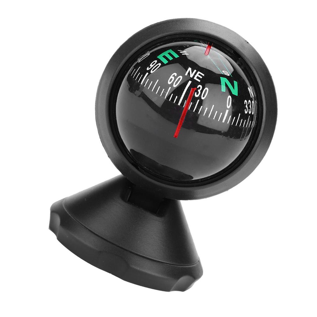 Black Electronic Adjustable Ball Night Vision Compass for Boat Vehicle