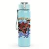 1PC Red dragon fantasy creature band print 750ml colorful plastic sports water bottle leakproof pop up lid with straw for outdoor work home use