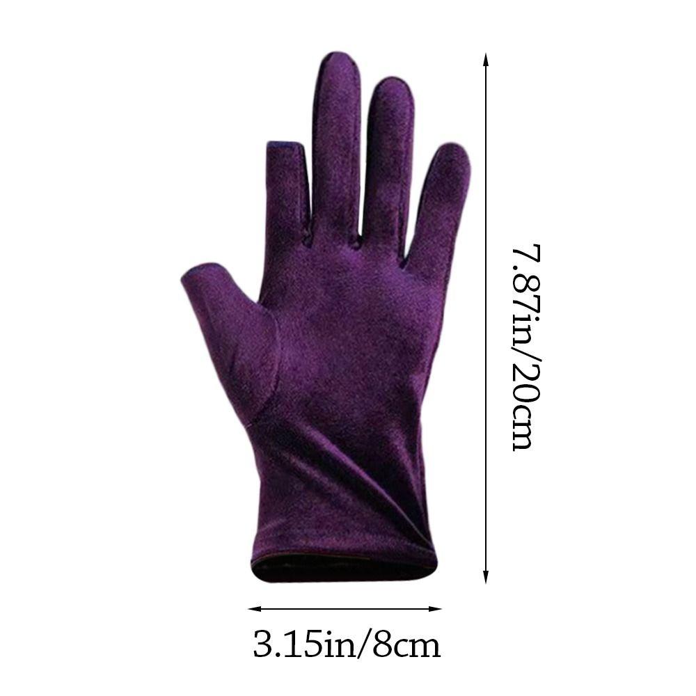 Fashion Warm Women's Winter Gloves Lining Fleece Windproof Velvet Mittens Elastic Coldproof Driving Gloves Outdoor