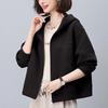 Stylish Women's Plus Size Hooded Cardigan: Spring/Fall 2024 Casual Loose Fit Jacket