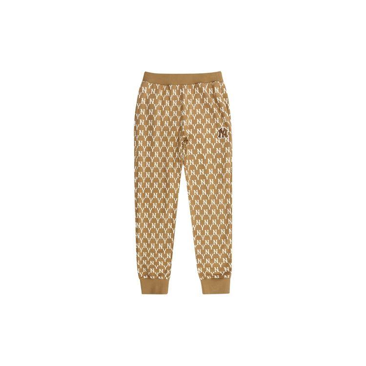 MLB New York Yankees Loose Fit Knit Joggers Unisex Bottoms Brown 31TPM6041-50B