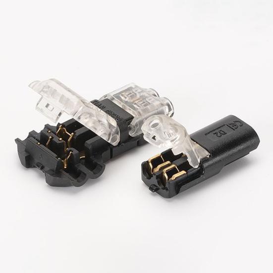 10/20Pcs Low Voltage Wire Connector 3 Way 2 Pin T Tap Wire Connectors Solderless No Stripping LED Strip 20-24 AWG Wire Connectors