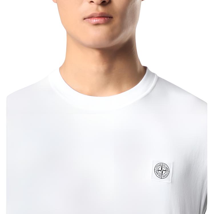 Stone Island Logo Patch Slim Fit Short Sleeve T-Shirt Men tops K2S1521000-29S0057-V0001