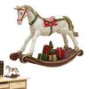 Christmas Rocking Horse Ornaments Resin Rocking Horse Figurine Party Favor Birthday Gift Toy Craft For Christmas Home Decoration