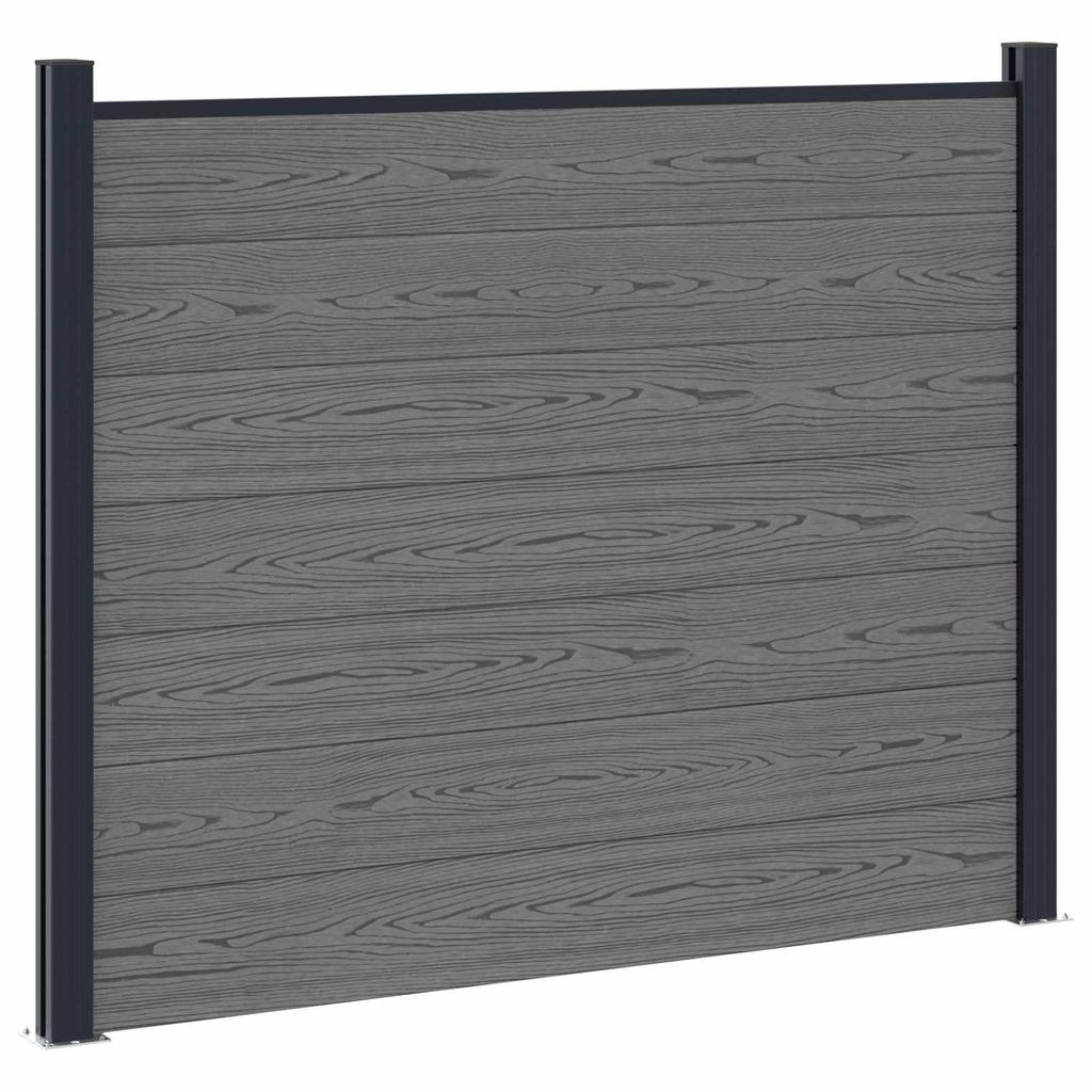 WPC and Aluminum Fence Panel Gray
