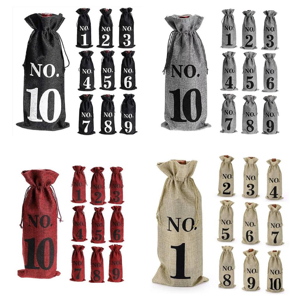Red Wine Bottle Packaging Bag With Durable Canvas Material For Gift Wrapping And Storage
